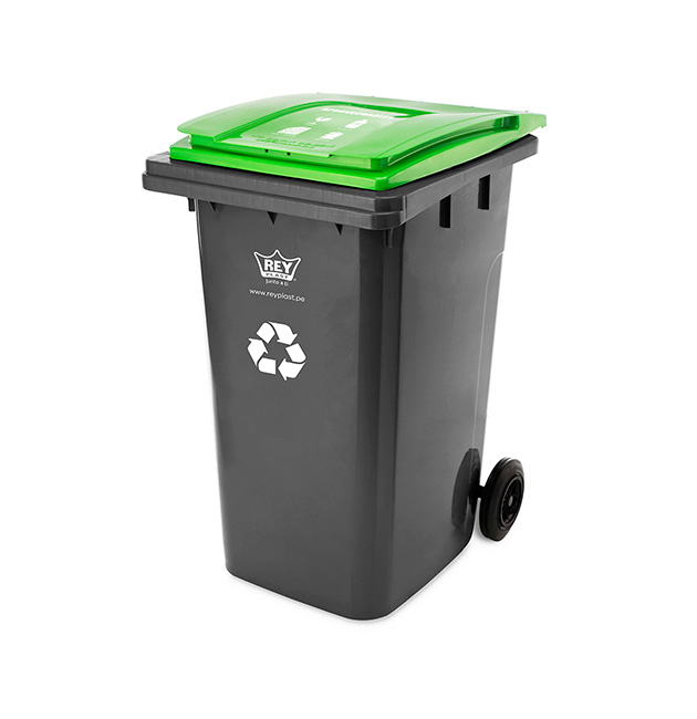 RECOLECTOR ECOLÓGICO STANDARD 240 L APROVECHABLES - VERDE
